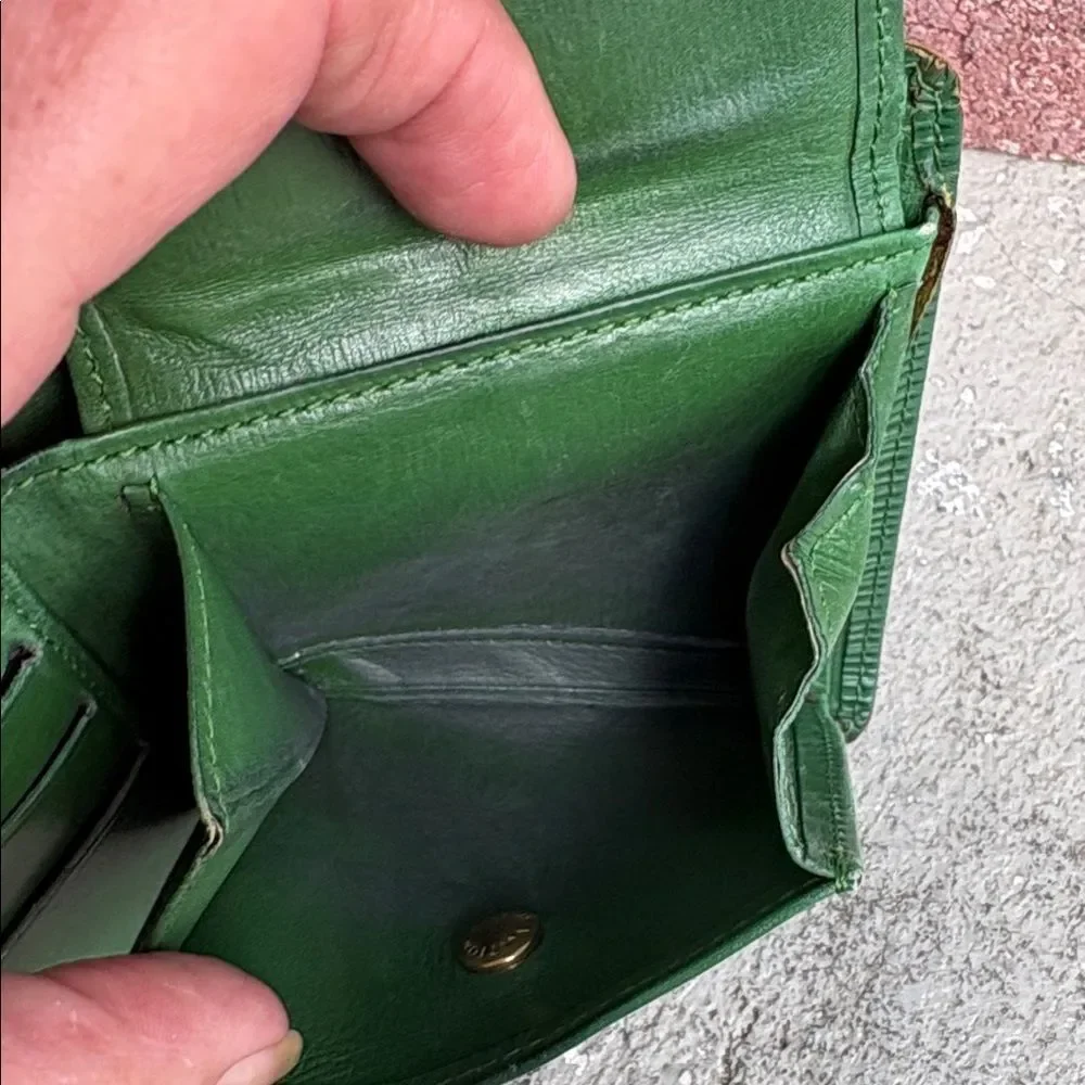 Vintage Louis Vuitton green Epi, leather men’s billfold